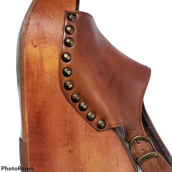 JEFFREY Campbell Women's Havana Leather Wood Wedge - Picture 8 of 14